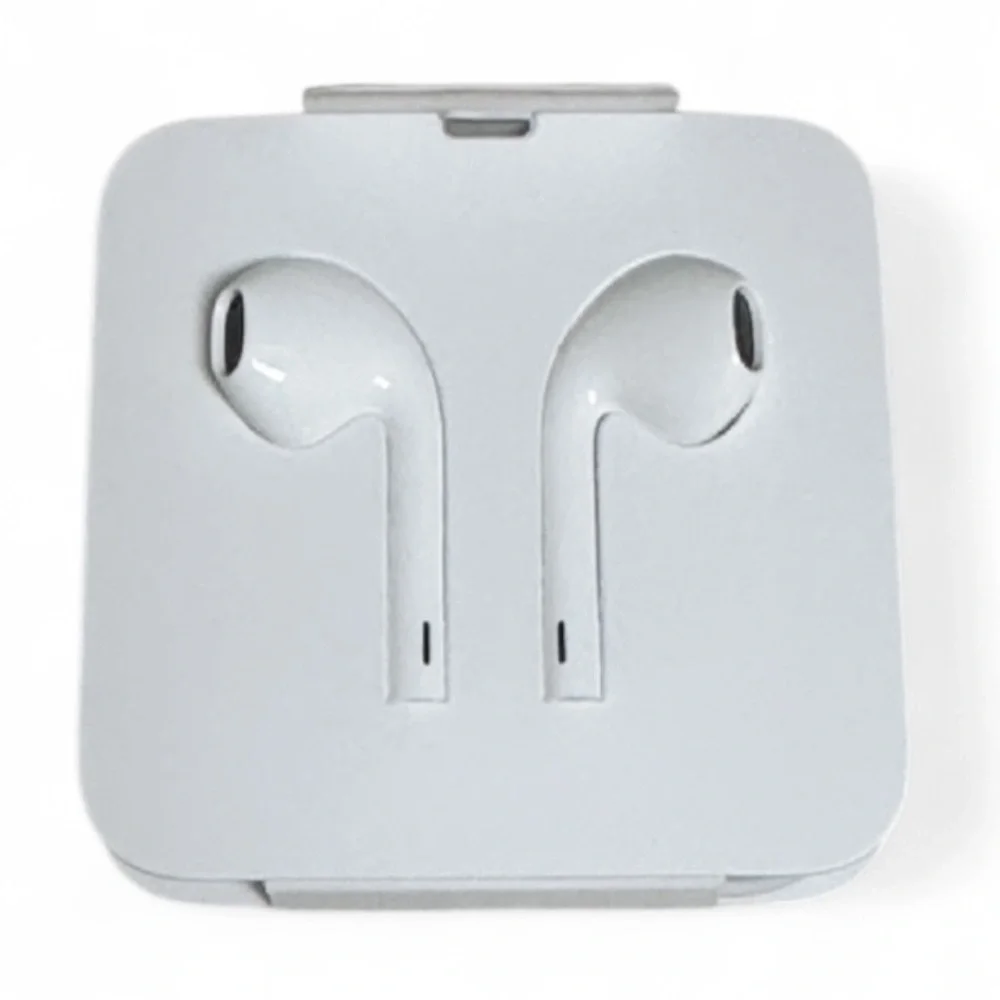Apple white lightning cable ear bud style corded headphones NEW